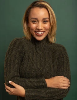 U.S. Polo Assn. CHUNKY MOCK NECK CABLE SWEATER -Modern Wear Shop 216304AA DPDH HOLIDAY 2262