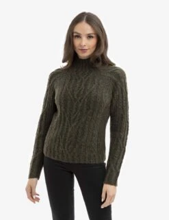 U.S. Polo Assn. CHUNKY MOCK NECK CABLE SWEATER -Modern Wear Shop 216304AA DPDT 15088