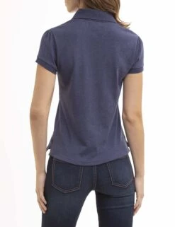 U.S. Polo Assn. HALF ZIP PUFF SLEEVE HEATHER POLO SHIRT -Modern Wear Shop 2163226E DDBH 3931