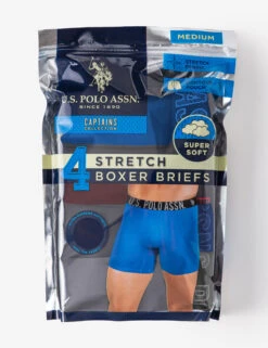 U.S. Polo Assn. 4 PACK ULTRA SOFT JERSEY BOXER BRIEFS -Modern Wear Shop 221WB40002 1019copy