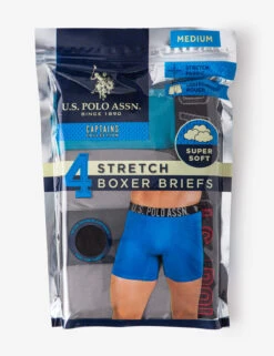 U.S. Polo Assn. 4 PACK ULTRA SOFT JERSEY BOXER BRIEFS -Modern Wear Shop 221WB40014 1016
