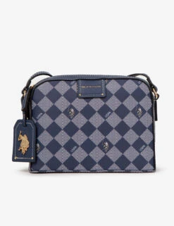 U.S. Polo Assn. DIAMOND SIGNATURE CROSSBODY BAG -Modern Wear Shop 27A152AA NAVY 6792