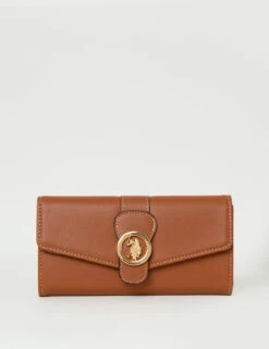 U.S. Polo Assn. MEDALLION LARGE FLAP WALLET 8 U.S. Polo Assn. MEDALLION LARGE FLAP WALLET -Modern Wear Shop 27A196AA COGN 71349