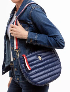 U.S. Polo Assn. QUILTED HOBO CROSSBODY BAG -Modern Wear Shop 27A212 NAVY 11830