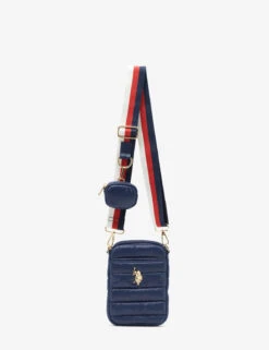 U.S. Polo Assn. QUILTED PHONE CROSSBODY WITH ZIPPER POUCH -Modern Wear Shop 27A213AA NAVY 11379