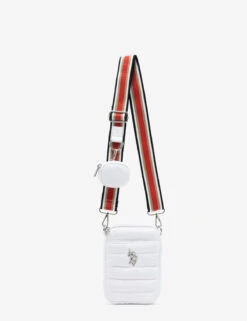 U.S. Polo Assn. QUILTED PHONE CROSSBODY WITH ZIPPER POUCH -Modern Wear Shop 27A213AA WHIT 11404