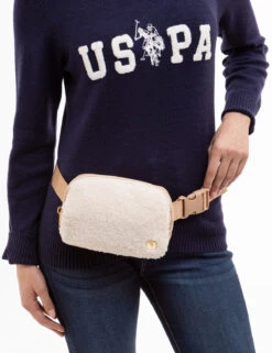 U.S. Polo Assn. CLASSIC ZIP SHERPA BELT BAG 23 U.S. Polo Assn. CLASSIC ZIP SHERPA BELT BAG -Modern Wear Shop 27A217 WHIT 11861