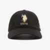 U.S. Polo Assn. WOMENS TWILL CENTER LUREX LOGO HAT -Modern Wear Shop 27A252 BKHT 5815