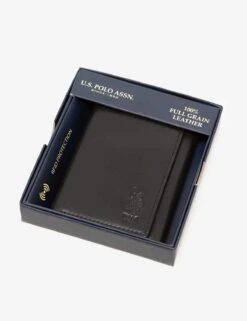 U.S. Polo Assn. MENS LEATHER TRIFOLD WALLET -Modern Wear Shop 27A275AA BLCK 3981