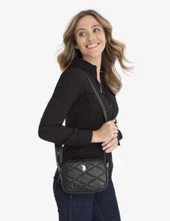 U.S. Polo Assn. QUILTED CROSSBODY BAG -Modern Wear Shop 27A277AA BLCK 6704