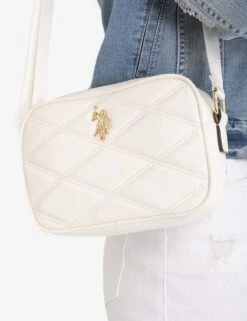 U.S. Polo Assn. QUILTED CROSSBODY BAG -Modern Wear Shop 27A277AA WHIT 6972