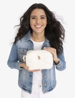 U.S. Polo Assn. QUILTED CROSSBODY BAG -Modern Wear Shop 27A277AA WHIT 6976