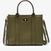 U.S. Polo Assn. USPA BOX TOTE WITH CROSSBODY STRAP -Modern Wear Shop 27A279AA OLIV 1017