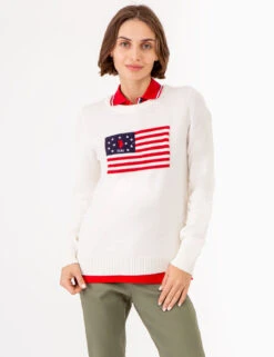 U.S. Polo Assn. USPA FLAG CREW NECK SWEATER -Modern Wear Shop 321008C VLPR 72787