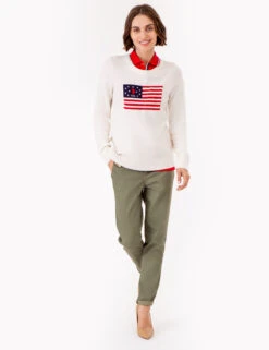 U.S. Polo Assn. USPA FLAG CREW NECK SWEATER -Modern Wear Shop 321008C VLPR 72794