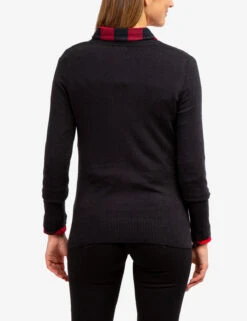 U.S. Polo Assn. SOFT TOUCH V-NECK SWEATER -Modern Wear Shop 321025C1D BLCK 64249