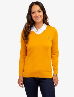 U.S. Polo Assn. SOFT TOUCH V-NECK SWEATER -Modern Wear Shop 321025C1D DUTG 64424