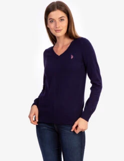U.S. Polo Assn. SOFT TOUCH V-NECK SWEATER -Modern Wear Shop 321025C1D EVBL 5238
