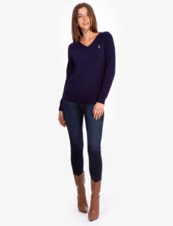 U.S. Polo Assn. SOFT TOUCH V-NECK SWEATER -Modern Wear Shop 321025C1D EVBL 5247