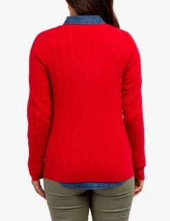 U.S. Polo Assn. SOFT CABLE V-NECK SWEATER -Modern Wear Shop 321042C1D ERED 64234