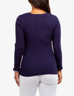 U.S. Polo Assn. SOFT CABLE V-NECK SWEATER -Modern Wear Shop 321042C1D EVBL 63940