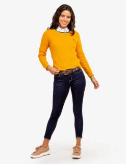 U.S. Polo Assn. TIPPED SOFT CABLE CREW NECK SWEATER -Modern Wear Shop 321043C1D DUTG 62462