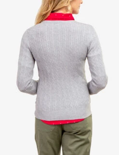 U.S. Polo Assn. TIPPED SOFT CABLE CREW NECK SWEATER -Modern Wear Shop 321043C1D HGTY 62812