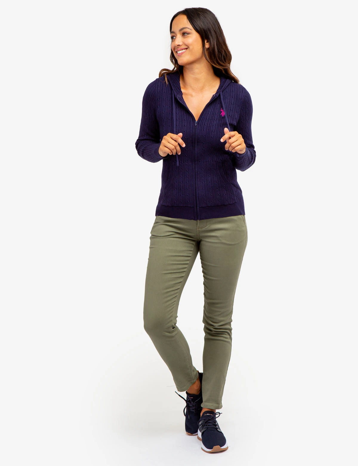 U.S. Polo Assn. SOFT CABLE ZIP UP SWEATER WITH HOOD 16 U.S. Polo Assn. SOFT CABLE ZIP UP SWEATER WITH HOOD - Image 14