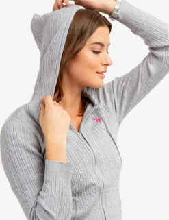 U.S. Polo Assn. SOFT CABLE ZIP UP SWEATER WITH HOOD 39 U.S. Polo Assn. SOFT CABLE ZIP UP SWEATER WITH HOOD -Modern Wear Shop 321044C1D HGTY 64020
