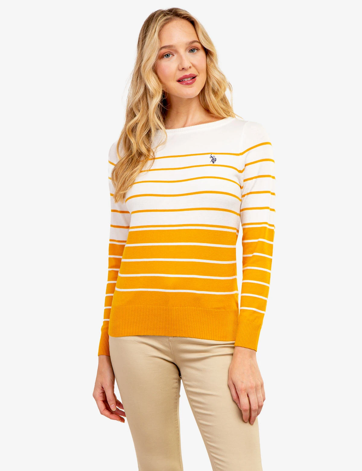 U.S. Polo Assn. STRIPED BOAT NECK SWEATER 3 U.S. Polo Assn. STRIPED BOAT NECK SWEATER