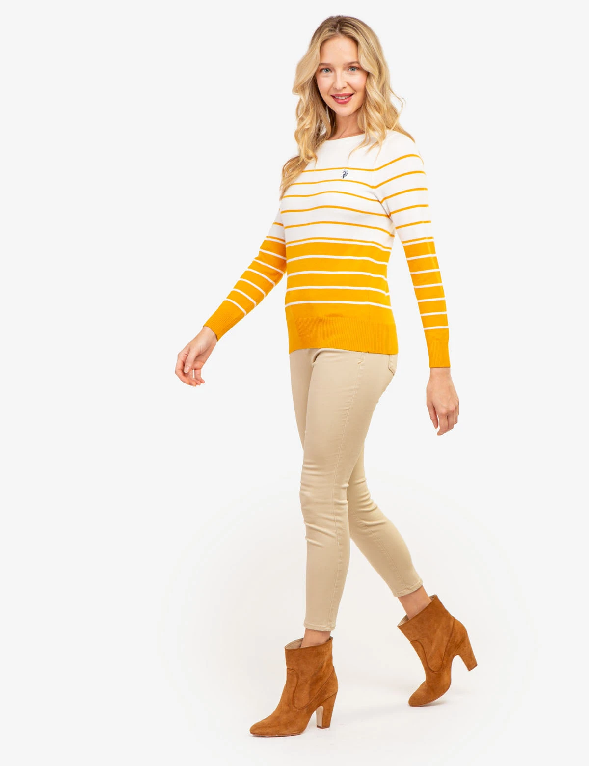 U.S. Polo Assn. STRIPED BOAT NECK SWEATER 4 U.S. Polo Assn. STRIPED BOAT NECK SWEATER - Image 2