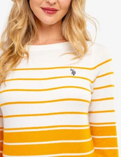 U.S. Polo Assn. STRIPED BOAT NECK SWEATER 11 U.S. Polo Assn. STRIPED BOAT NECK SWEATER -Modern Wear Shop 321045C1D VLPR 62741