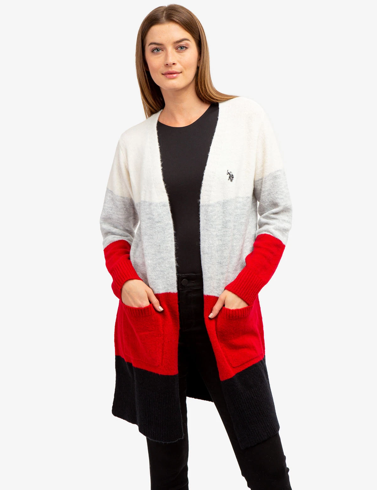U.S. Polo Assn. COLORBLOCK TUNIC CARDIGAN SWEATER 7 U.S. Polo Assn. COLORBLOCK TUNIC CARDIGAN SWEATER - Image 5