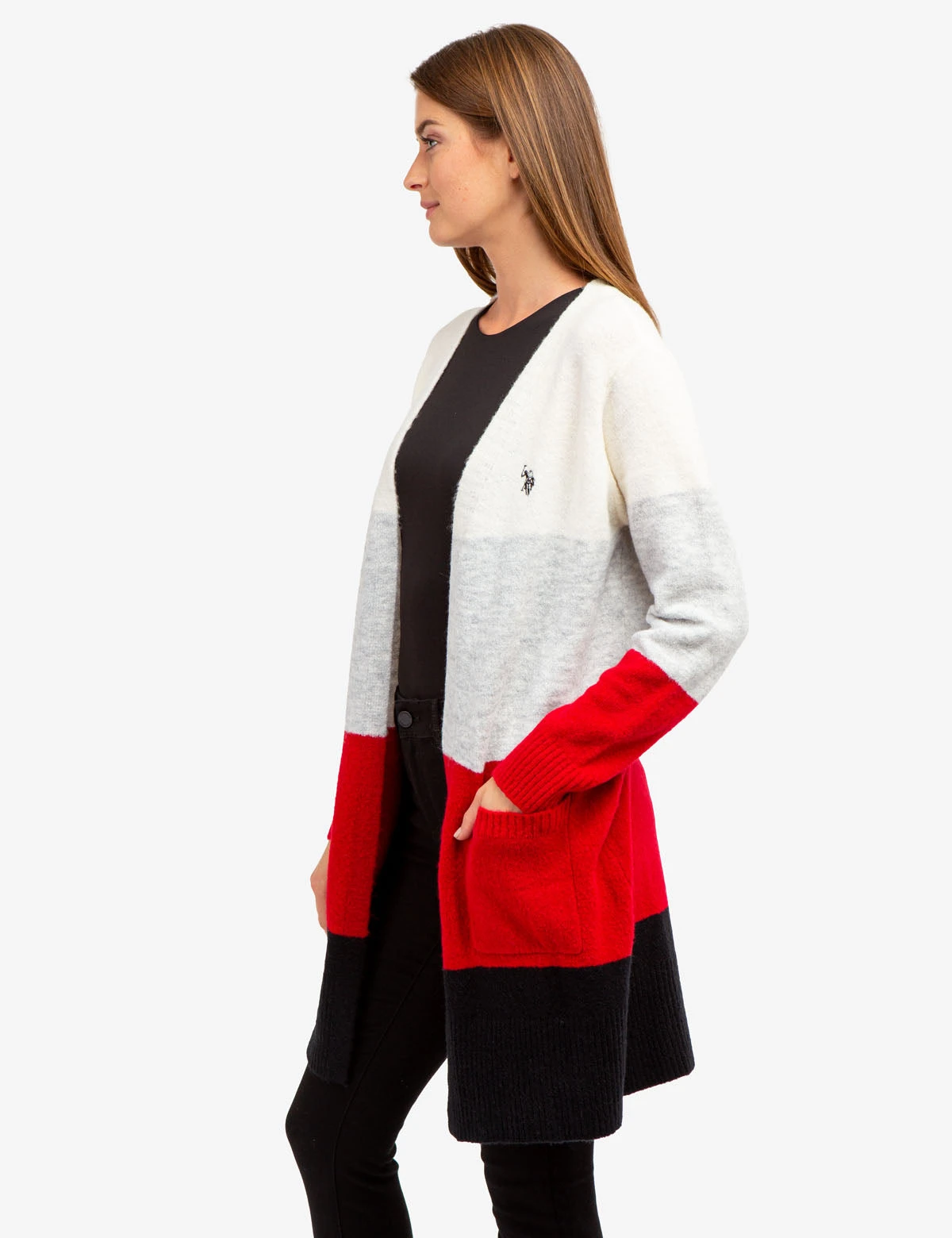 U.S. Polo Assn. COLORBLOCK TUNIC CARDIGAN SWEATER 8 U.S. Polo Assn. COLORBLOCK TUNIC CARDIGAN SWEATER - Image 6