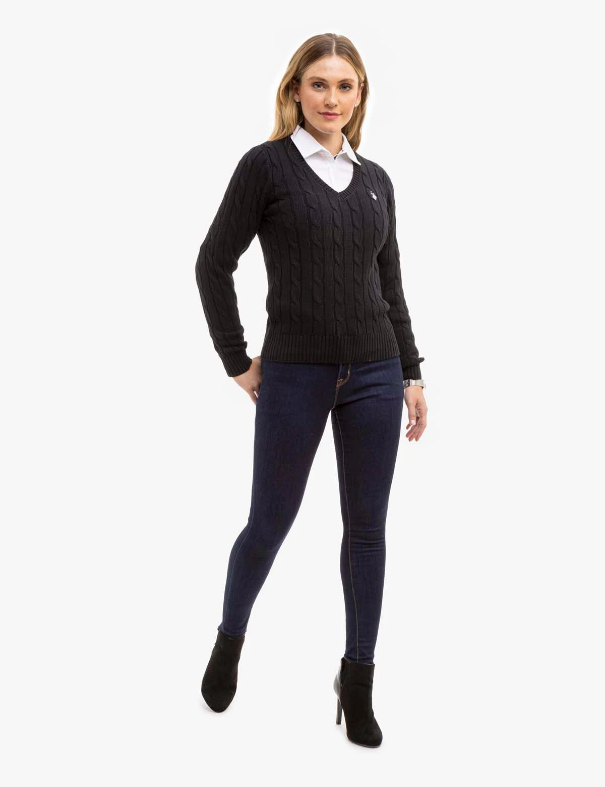 U.S. Polo Assn. V-NECK CABLE PULLOVER SWEATER 8 U.S. Polo Assn. V-NECK CABLE PULLOVER SWEATER - Image 6