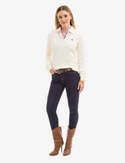 U.S. Polo Assn. V-NECK CABLE PULLOVER SWEATER 31 U.S. Polo Assn. V-NECK CABLE PULLOVER SWEATER -Modern Wear Shop 321055C1Q VLPR 14497