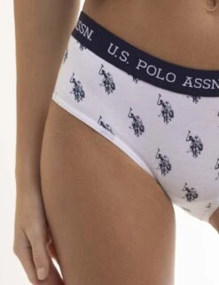 U.S. Polo Assn. 5PK RED WHITE & BLUE LOGO COTTON/SPAN HIPSTERS 14 U.S. Polo Assn. 5PK RED WHITE & BLUE LOGO COTTON/SPAN HIPSTERS -Modern Wear Shop 5PKHP1056 WHIT 3372