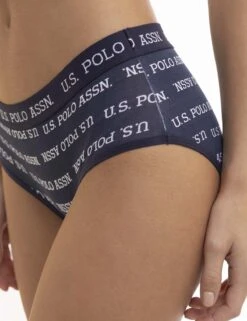 U.S. Polo Assn. 5PK RED WHITE & BLUE LOGO COTTON/SPAN HIPSTERS 17 U.S. Polo Assn. 5PK RED WHITE & BLUE LOGO COTTON/SPAN HIPSTERS -Modern Wear Shop 5PKHP1056 WHIT 3405