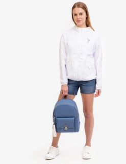 U.S. Polo Assn. HOODED ZIP FRONT WINDBREAKER -Modern Wear Shop 621010PT WHIT 50863