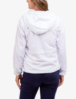 U.S. Polo Assn. HOODED ZIP FRONT WINDBREAKER -Modern Wear Shop 621010PT WHIT 64645