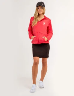 U.S. Polo Assn. HOODED ZIP FRONT WINDBREAKER -Modern Wear Shop 621010PT WNTB 65952