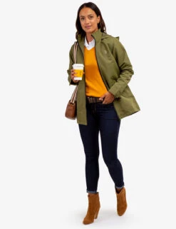 U.S. Polo Assn. ZIP FRONT RAINCOAT -Modern Wear Shop 621014PA CYOL 64439