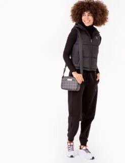 U.S. Polo Assn. HOODED CROPPED VEST -Modern Wear Shop 621021PT BLCK 72460