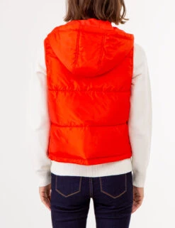 U.S. Polo Assn. HOODED CROPPED VEST -Modern Wear Shop 621021PT ORRD 72444