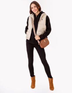 U.S. Polo Assn. HOODED CROPPED VEST -Modern Wear Shop 621021PT WTPL 72510