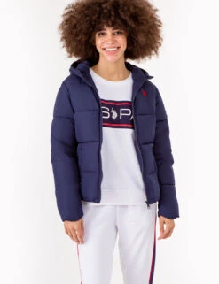 U.S. Polo Assn. HOODED PUFFER JACKET -Modern Wear Shop 621027PP EVBL 72629
