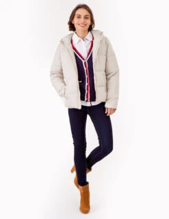 U.S. Polo Assn. HOODED PUFFER JACKET -Modern Wear Shop 621027PP WTPL 72673