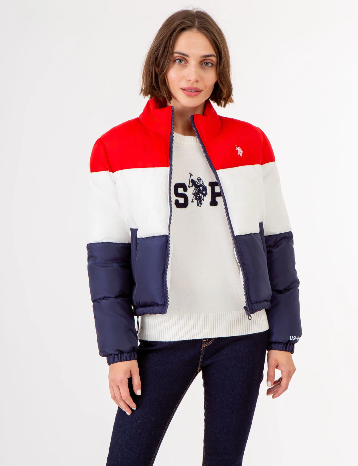 U.S. Polo Assn. CROPPED COLORBLOCK PUFFER JACKET 10 U.S. Polo Assn. CROPPED COLORBLOCK PUFFER JACKET - Image 8