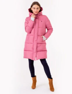 U.S. Polo Assn. MAXI SNORKEL HOODED PUFFER JACKET -Modern Wear Shop 621030PP OXFO 72382