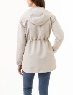 U.S. Polo Assn. HOODED LONG SPLIT HEM RAINCOAT -Modern Wear Shop 621060PT BEIGE 6627